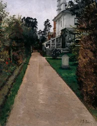Blick auf den Garten in der Grove End Road 17, 1874-82